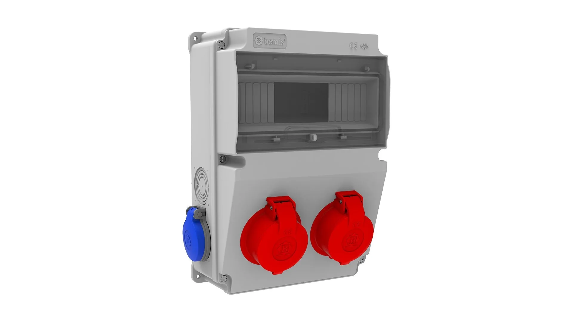 BD2M2205-2020 Bemis 3/25A. 380V. 2 Ad. Ön - 1/16A. 220V. 2 Ad. Yan (ABS) IP44 BD2M2205-2020 - Görsel 1