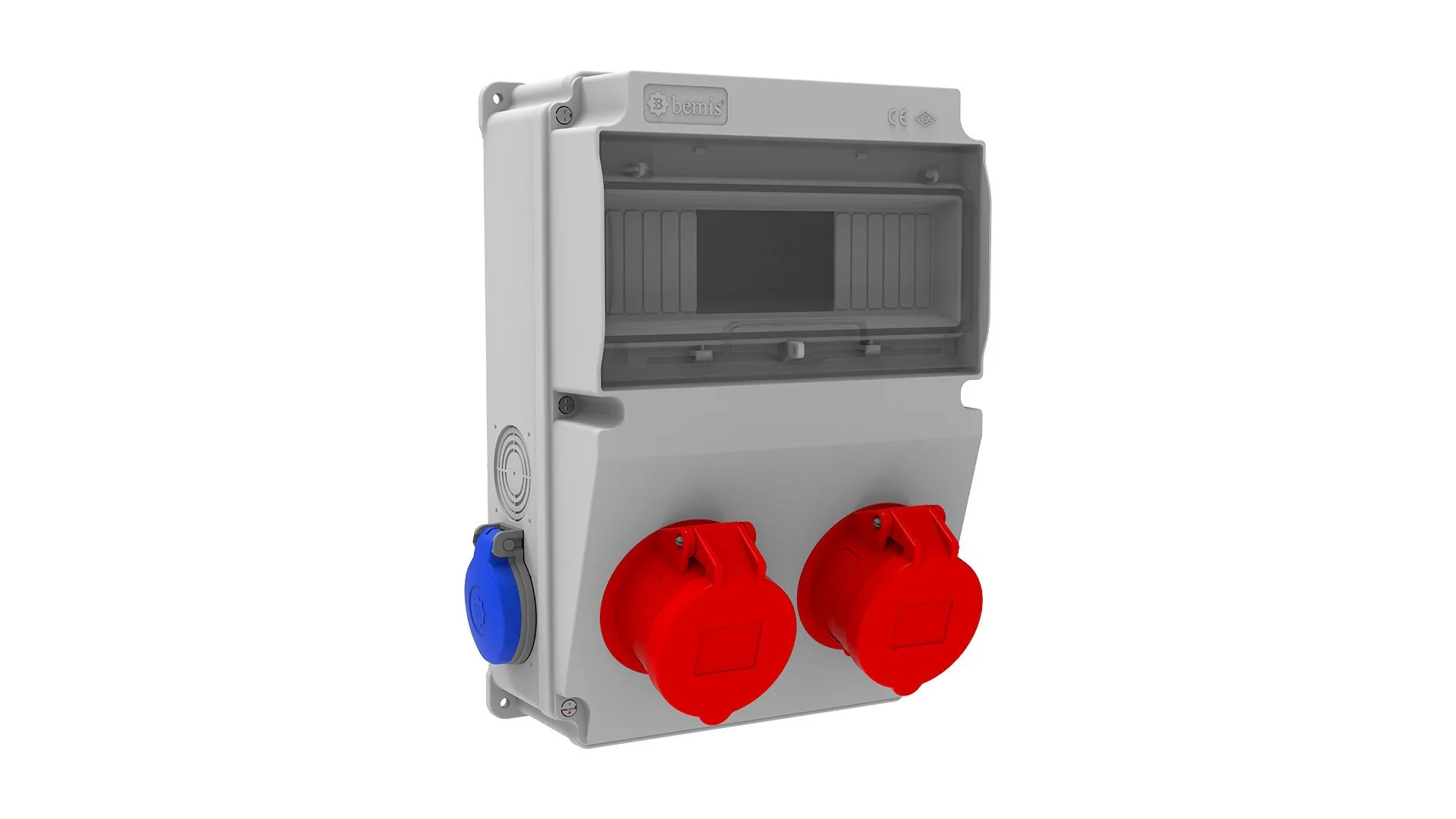 BD2M2218-2020 Bemis 5/16A. 380V. 2 Ad. Ön - 1/16A. 220V. 2 Ad. Yan (ABS) IP44 BD2M2218-2020 - Görsel 1