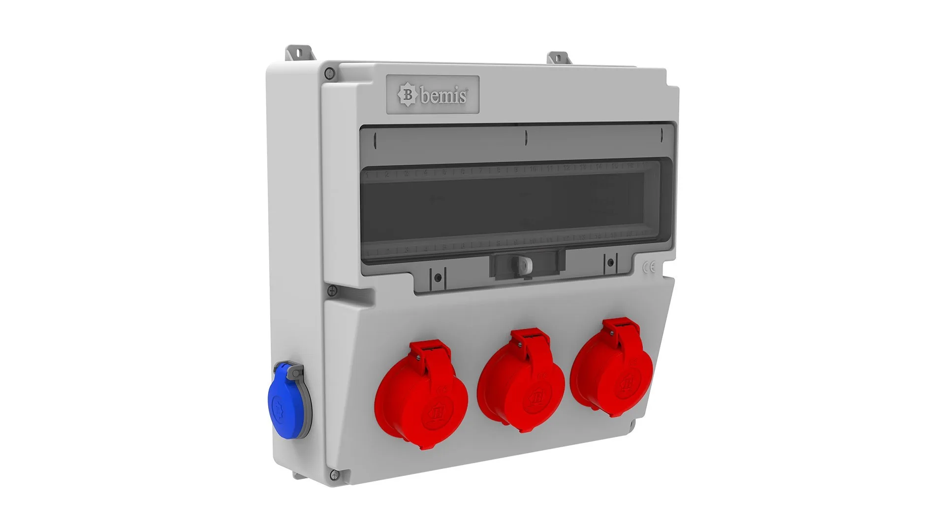 BD4M2305-2020 Bemis 3/25A. 380V. 3 Ad. Ön - 1/16A. 220V. 2 Ad. Yan (ABS) IP44 BD4M2305-2020 - Görsel 1