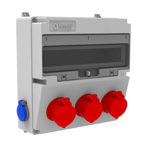 Bemis 5/16A. 380V. 3 Ad. Ön - 1/16A. 220V. 2 Ad. Yan (ABS) IP44 BD4M2318-2020