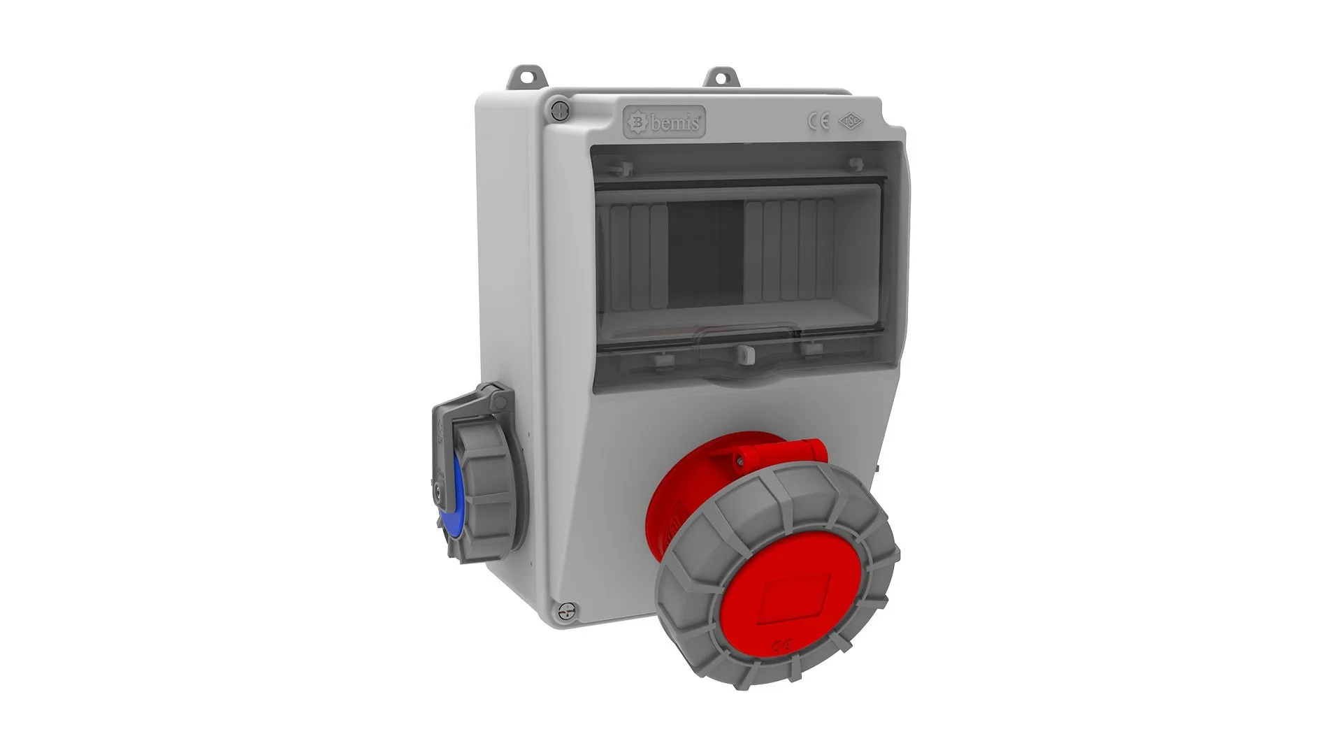 BD5M6130-2020 Bemis 5/32A. 380V. 1 Ad. Ön - 1/16A. 220V. 2 Ad. Yan (ABS) IP66 - Görsel 1