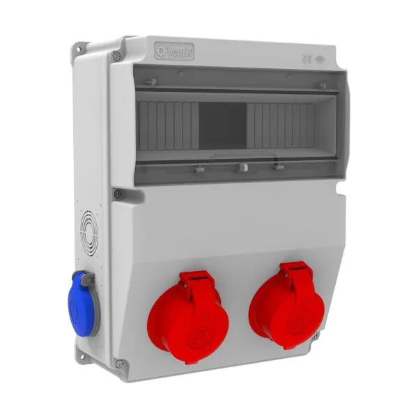 Bemis 3/25A. 380V. 2 Ad. Ön - 1/16A. 220V. 2 Ad. Yan (ABS) IP44 BD6M2205-2020