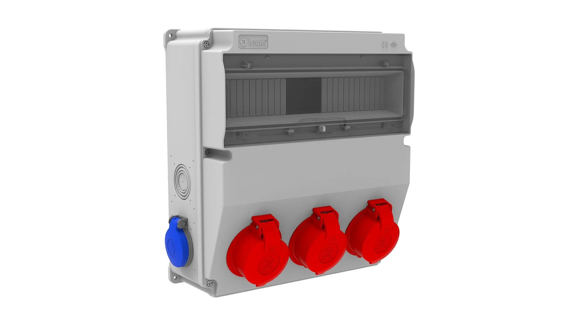 BD9M2305-2020 Bemis 3/25A. 380V. 3 Ad. Ön - 1/16A. 220V. 2 Ad. Yan (ABS) IP44 BD9M2305-2020 - Görsel 1