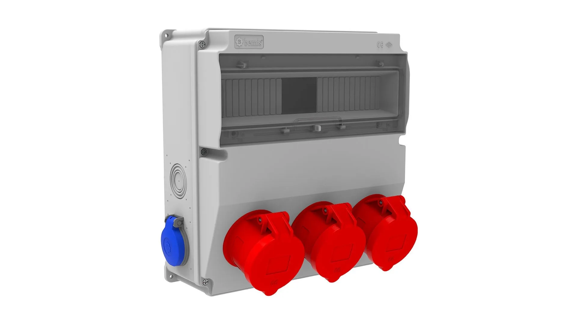 BD9M2334-2020 Bemis 5/32A. 380V. 3 Ad. Ön - 1/16A. 220V. 2 Ad. Yan (ABS) IP44 BD9M2334-2020 - Görsel 1