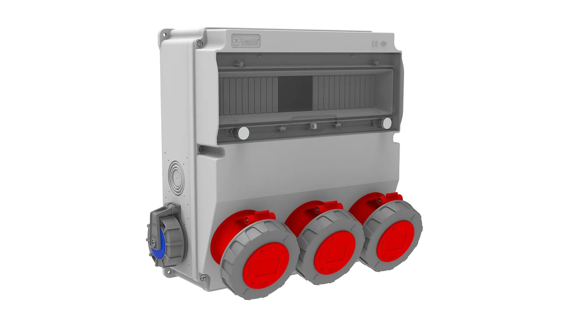 BD9M6330-2020 Bemis 5/32A. 380V. 3 Ad. Ön - 1/16A. 220V. 2 Ad. M.p. Yan (ABS) IP66 BD9M6330-2020 - Görsel 1