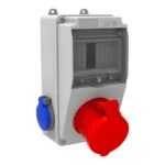 Bemis 5/32A. 380V. 1 Ad. Ön - 1/16A. 220V. 2 Ad. Yan (ABS-H.F.) IP44 BH1M2134-2020