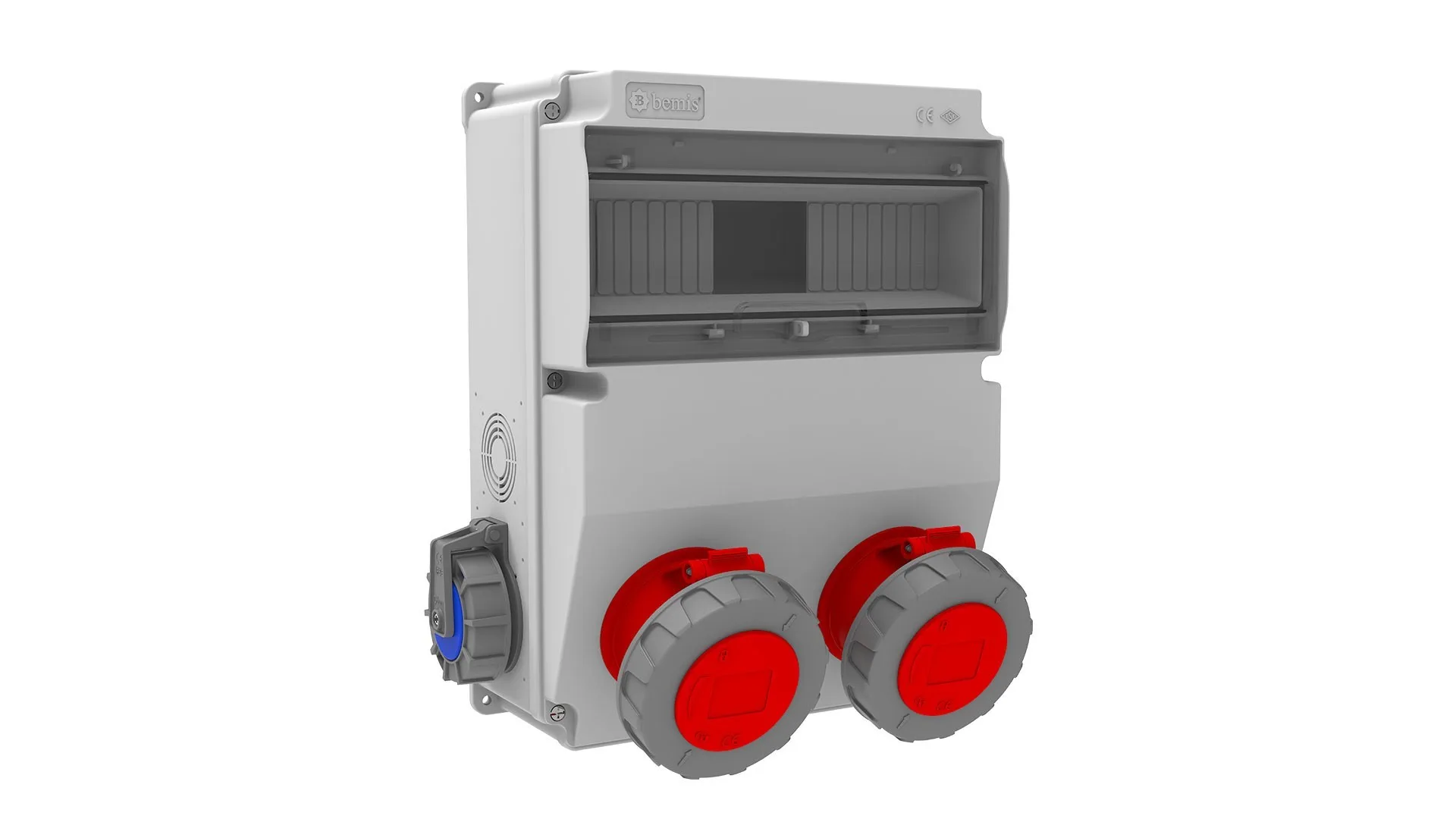 BH6M6230-2020 Bemis 5/32A. 380V. 2 Ad. Ön - 1/16A. 220V. 2 Ad. M.p. Yan (ABS-H.F.) IP66 - Görsel 1