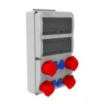 Bemis 4 Ad. 5/32A. 380V. Ön - 4 Ad. 1/16A. 220V. Ön Pano Priz (ABS-H.F.) IP44