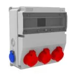 Bemis 3/25A. 380V. 3 Ad. Ön - 1/16A. 220V. 2 Ad. Yan (ABS-H.F.) IP44 BH9M2305-2020