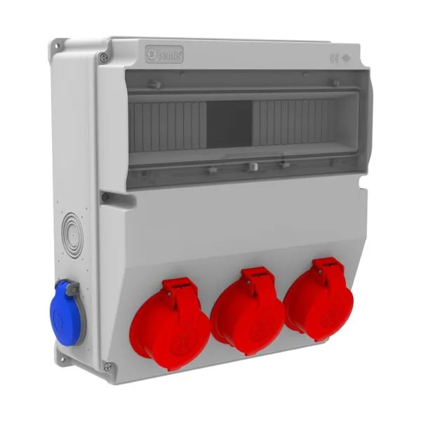 Bemis 3/25A. 380V. 3 Ad. Ön - 1/16A. 220V. 2 Ad. Yan (ABS-H.F.) IP44 BH9M2305-2020