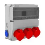 Bemis 5/32A. 380V. 3 Ad. Ön - 1/16A. 220V. 2 Ad. Yan (ABS-H.F.) IP44 BH9M2334-2020