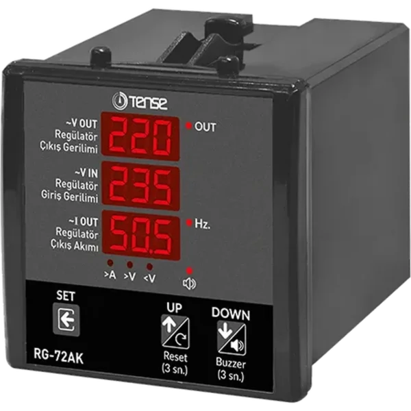 Tense RG-72AK Dijital Voltmetre (Regülatörler için servo ve akım kontrolü) 1V - 300V AC 250A Direkt 72x72mm — Servo Sistemler