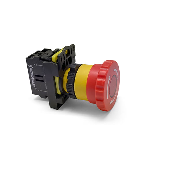 EW-55-01ZFD-110- Ø40 mm Kalıcı Led’li (Acil Stop) Mantar Butonlar