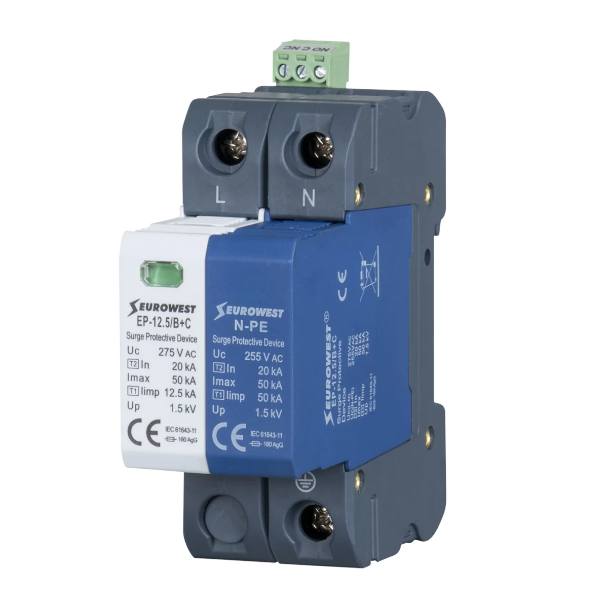 EP-12.5/B+C/1+1 - EP-12.5/B/C/1+1 Parafudrlar - Görsel 1