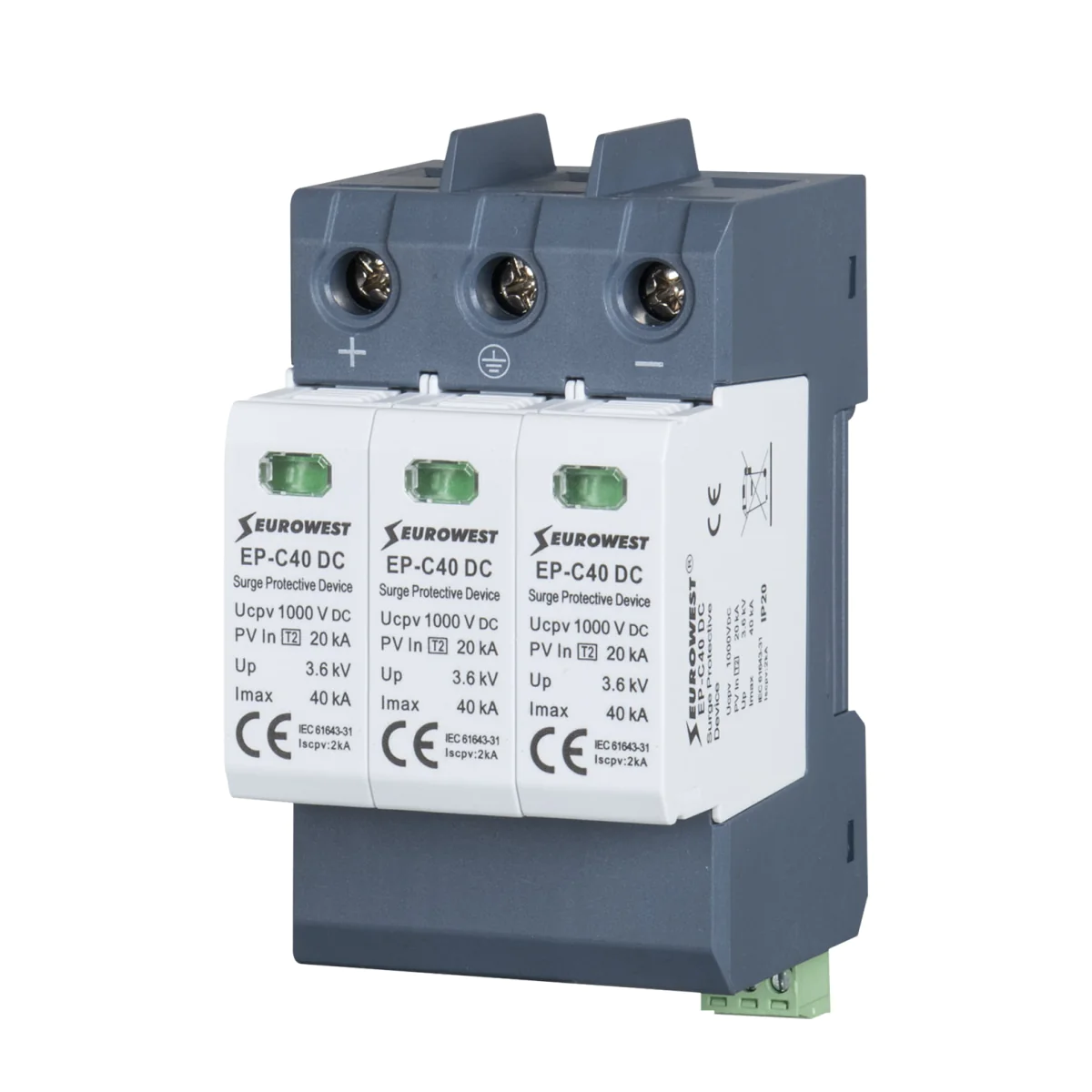 EP-C40 DC 3P 1000V - EP-C40 DC 3P 1000V Parafudrlar - Görsel 1