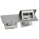 Legrand Pop-up 6(2X3) Modül Mat Alüminyum Donatılabilir Masa Ve Döşeme Altı Buat