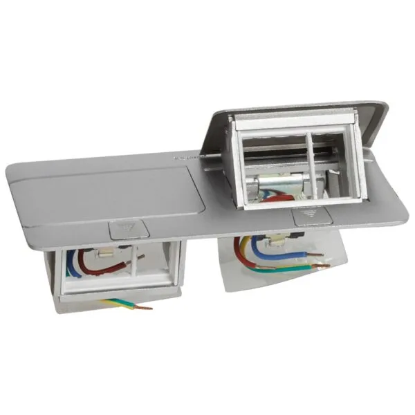 Legrand Pop-up 6(2X3) Modül Mat Alüminyum Donatılabilir Masa Ve Döşeme Altı Buat