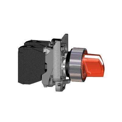 SCHNEIDER ELECTRIC KALICI IŞIKLI MANDAL BUTON KIRMIZI 1-0-2 230V AC LEDLİ 3389118223257
