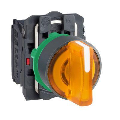 SCHNEIDER ELECTRIC TURUNCU EKSİKSİZ IŞIKLI MANDAL BUTON ÇAP 22 3 KONUMLU SABİT 1NA+1NK 24V 3389118223356