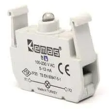 EMAS 100-230VAC Beyaz Ledli Sinyal Blok Bb