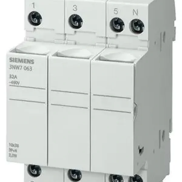 Siemens Kartuş Sigorta Yuva 10X38MM 3 Kutup 32A Silindirik Sigorta Yuvası