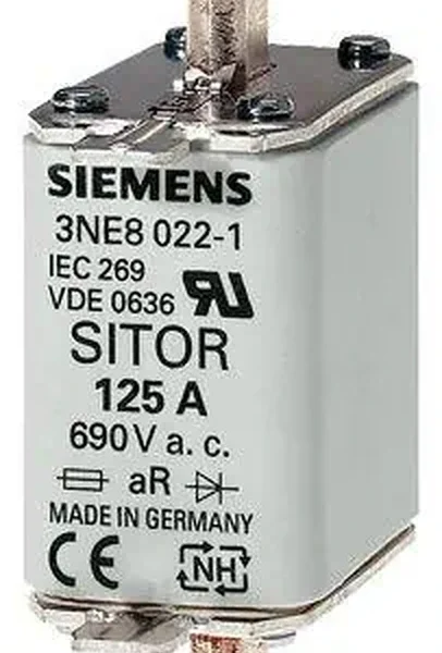 Siemens 125A Boy 00 Sıtor Sigorta 690V AC Gr-gs