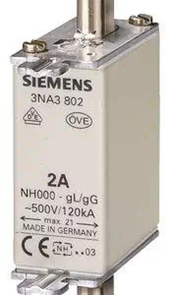 Siemens 125A Boy 000 Genişlik 21MM Steatit Seramik Gövdeli Nh-bıçaklı Sigorta Buşonu