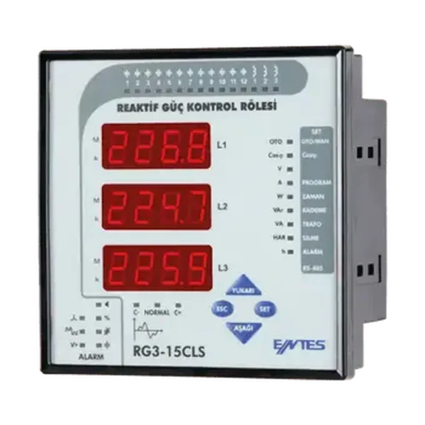 ENTES RG3-15CLS 144X144 220VAC Reaktif Güç Kontrol Rölesi
