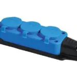 Tp Electric 1X16 Üçlü Grup Priz Kauçuk Mavi