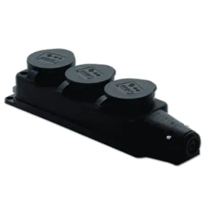 Tp Electric 1X16A Fransız Tipi Kauçuk Üçlü Grup Priz