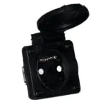 Tp Electric Pano Prizi (16A) 1X16A - (Siyah) (Fransız Tipi)