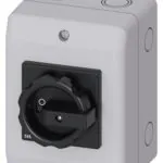Siemens 25A, 9,5 kW 3LD2 Kutulu Tip Pako Şalter IP65 Tahrik Kolu Siyah