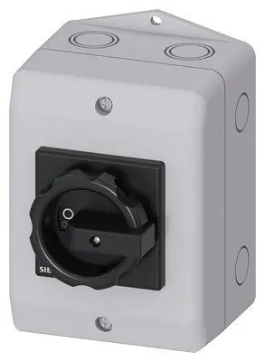 Siemens 25A, 9,5 kW 3LD2 Kutulu Tip Pako Şalter IP65 Tahrik Kolu Siyah Siemens 25A, 9,5 kW 3LD2 Kutulu Tip Pako Şalter IP65 Tahrik Kolu Siyah