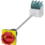 Siemens 25A 9,5 kW Acil Stop Şalteri Dipten Tespitli Kilitlemeli Kapı Bağlantılı