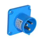 Tp Electric Düz Makina Fişi 3X16 CEE 70X70 Yaylı Kapaklı IP44