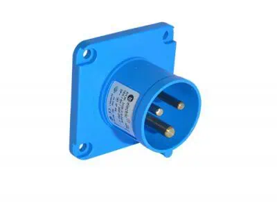 Tp Electric Düz Makina Fişi 3X16 CEE 70X70 Yaylı Kapaklı IP44