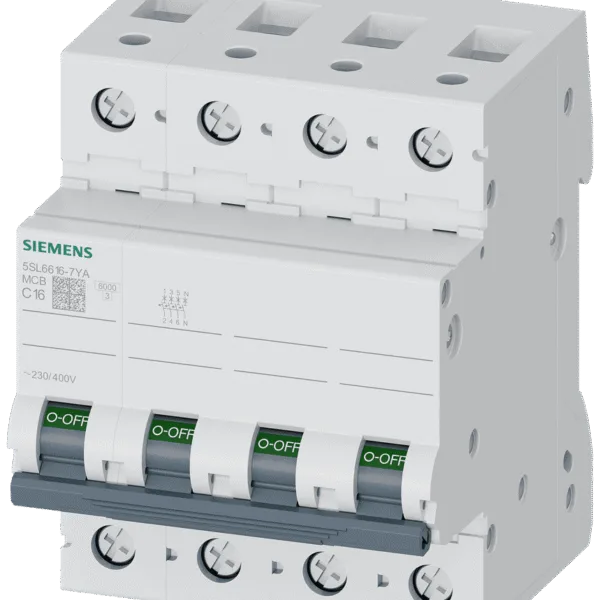Siemens 5SL6616-7YA 3X16A 6KA 3F C Tipi Otomatik Sigorta