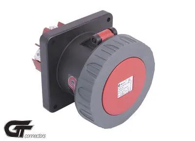 Tp Electric 4X125 A IP67 Düz Makina Prizi(Gt Pilot Kontaklı)