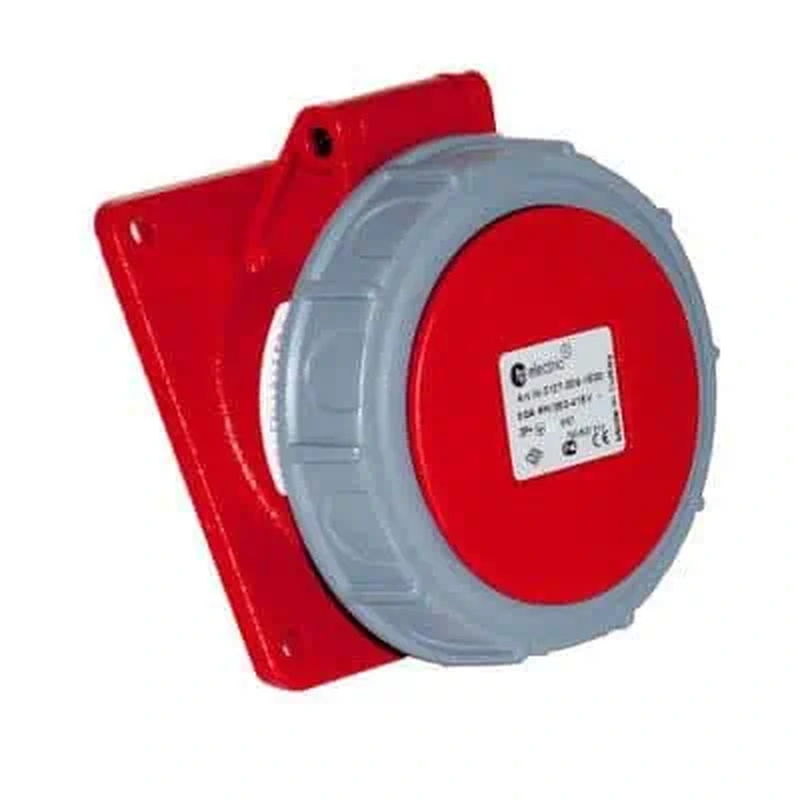 Tp Electric Kilitli Kapaklı Makine Prizi 4X32AMP CEE Norm IP67 — Endüstriyel Fiş ve Prizler