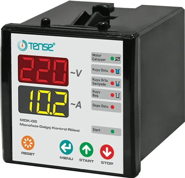 Tense Mdk-02 Monofaze Dijital Dalgıç Kontrol Rölesi