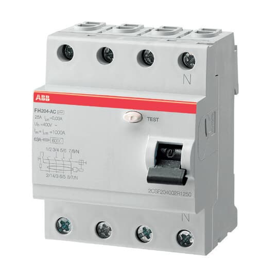 FH204 AC-25/0,03  4P, AC, 25A, 30mA K.A.K