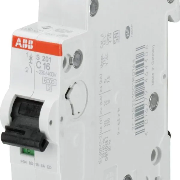 ABB S201-C 2 1*2A C Tipi 6KA Otomatik Sigorta