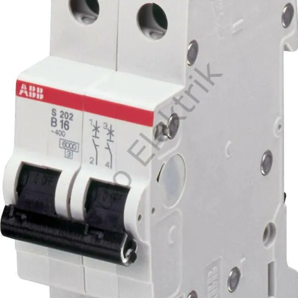 ABB S202-C 2 2*2A C Tipi 6KA Otomatik Sigorta