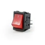 EMAS Anahtar 30*22 mm Siyah Gövdeli Kırmızı 0-1 Işıklı A14B1K11