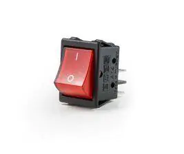 EMAS Anahtar 30*22 mm Siyah Gövdeli Kırmızı 0-1 Işıklı A14B1K11
