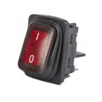 EMAS Anahtar 30*22 mm Siyah Gov.2NO Ter.kırmızı 0-1 Işıklı MIP65 A54B1K11