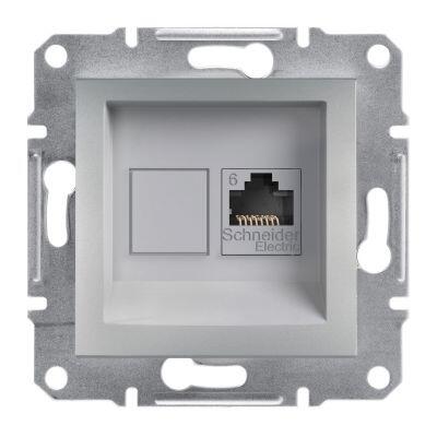 SCHNEIDER ELECTRIC EPH4700161 ASFORA ALÜMİNYUM TEKLİ RJ45 CAT6 UTP TELEFON PRİZİ 3606480728907