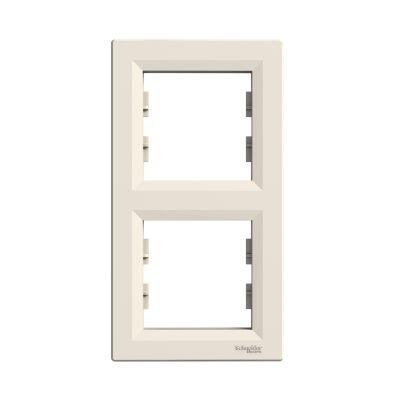 SCHNEIDER ELECTRIC EPH5810223 ASFORA KREM İKİLİ DİKEY ÇERÇEVE 3606480527357