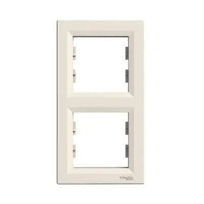 SCHNEIDER ELECTRIC EPH5810223 ASFORA KREM İKİLİ DİKEY ÇERÇEVE 3606480527357