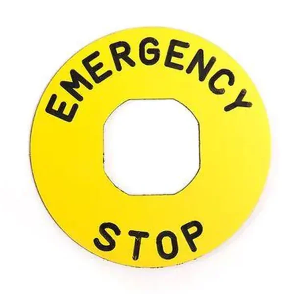 EMAS Acil Stop B Etiket Alüminyum 60MM BET60A — Acil Stop Butonları